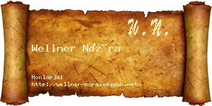 Wellner Nóra névjegykártya
